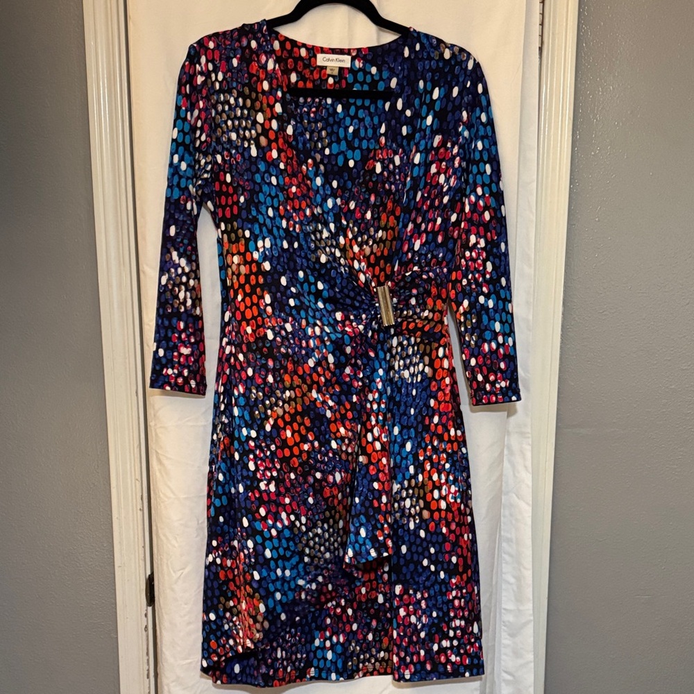 Calvin Klein Collection Multicolor Long Sleeve Dress